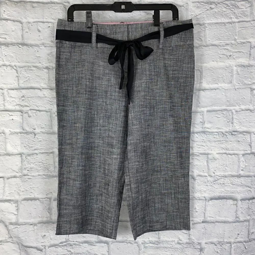 No Boundaries cotton blend Capri dress pants w/ribbon tie belt Sz 11 jr